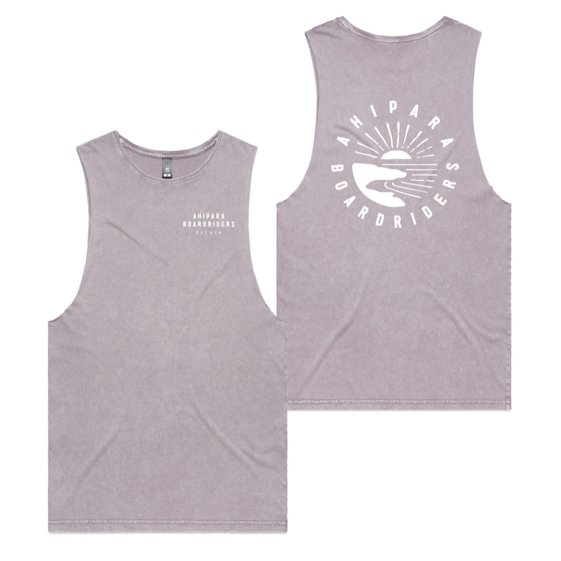 Mens Stonewash Tank - Purple